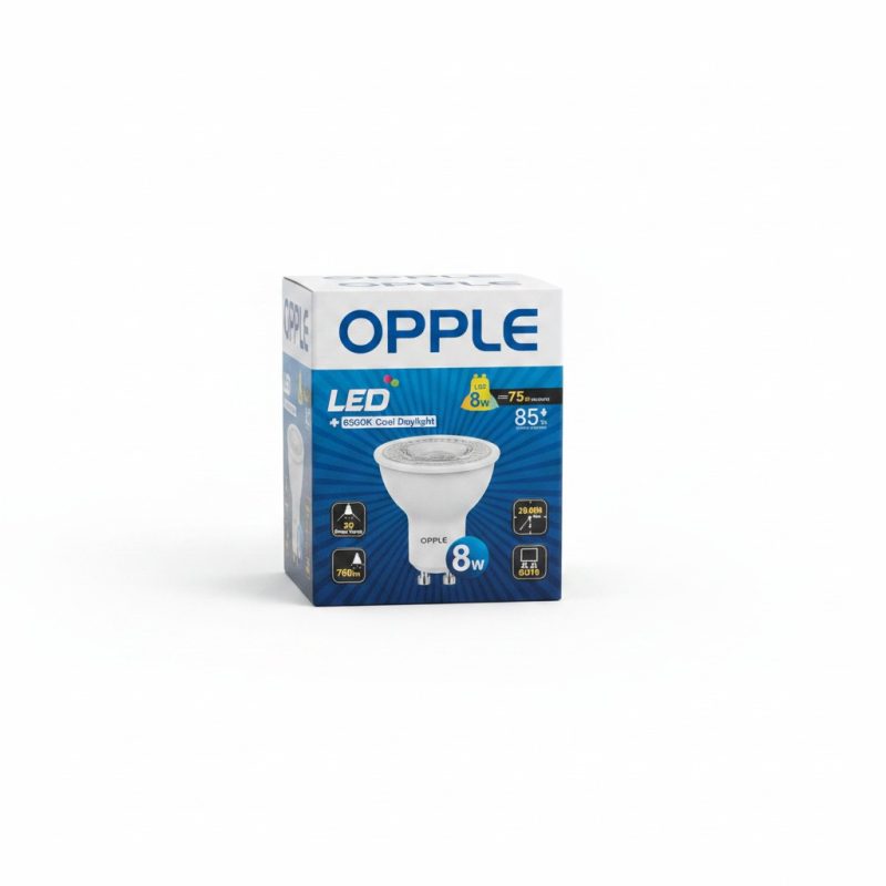 9249691 Lampe LED GU10 8W 6500K Cool Daylight OPPLE