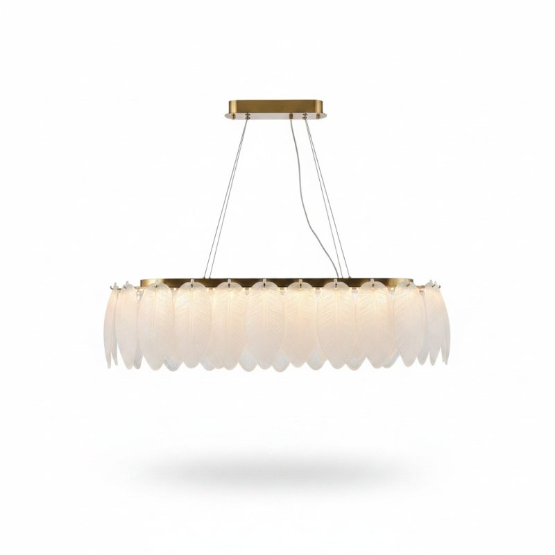 Suspension Elypse Cristal LED 80x40cm 105W 3 Couleurs