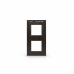 Plaque double horizontale Karla finition bois marron ALYANS