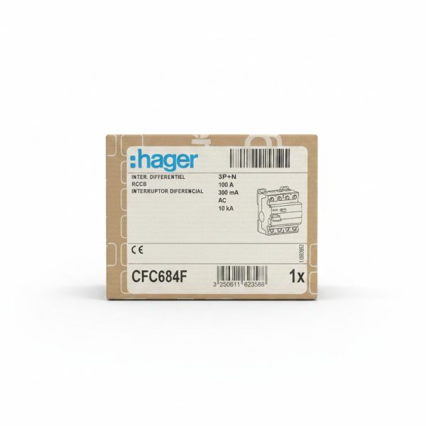 Interrupteur Différentiel 3P+N 100A 300mA Hager CFC684F