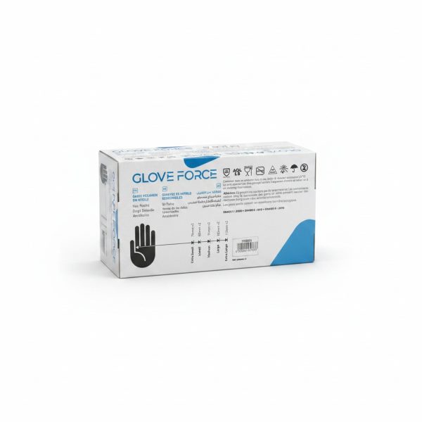 Glove Force Gants d'Examen Nitrile Bleu T.M - Boîte de 100