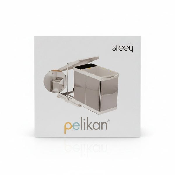 Poubelle Coulissante 21L (20+1L) Steely Pelikan