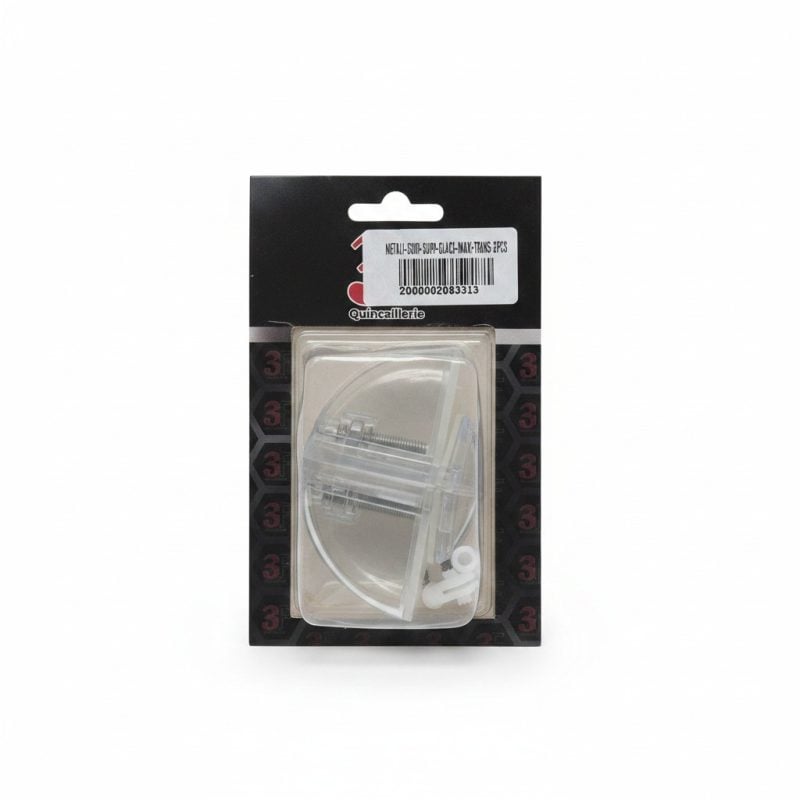Paire de supports d'étagère pour glace 22.5mm transparent