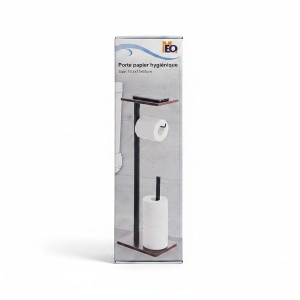 Porte-papier hygiénique sur pied avec étagère M-EQ