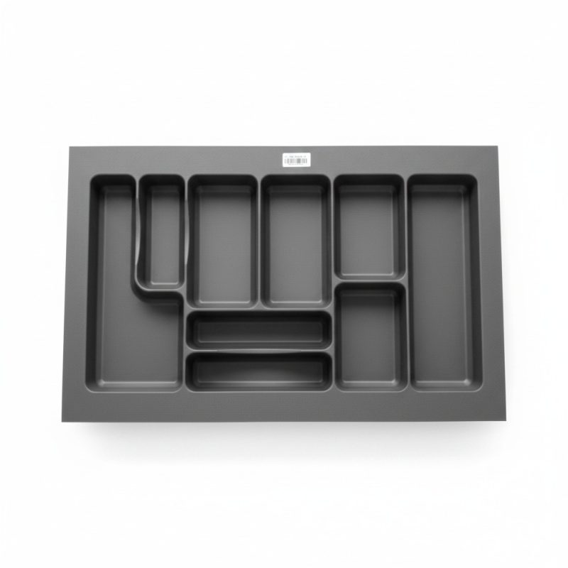 Rangecouverts Steely anthracite pour tiroir 80 cm