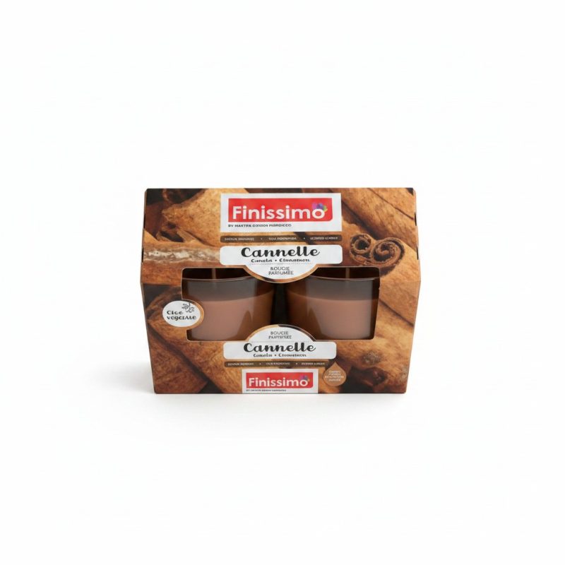 Bougie parfumée Cannelle en verre Finissimo (Lot de 2)