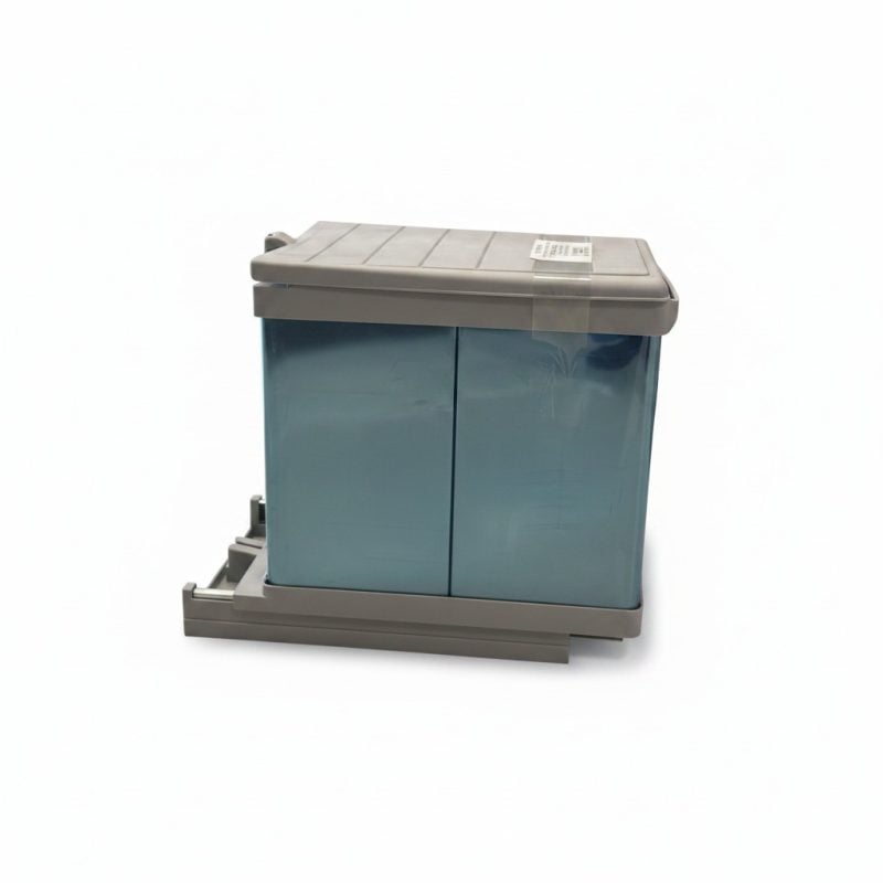 Poubelle coulissante 16L à 2 bacs pour meuble