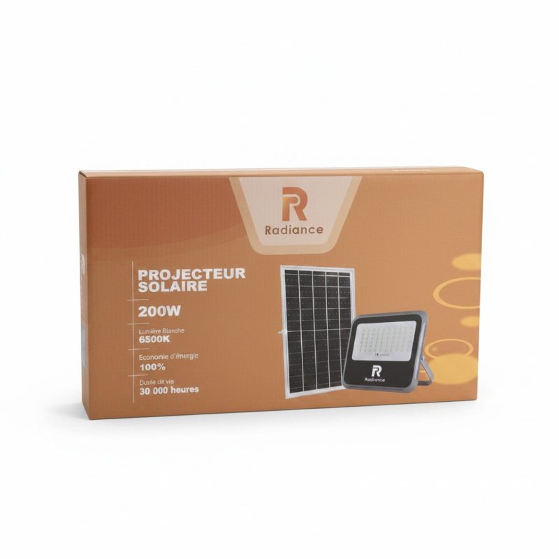 Projecteur Solaire LED 200W 6500K Radiance