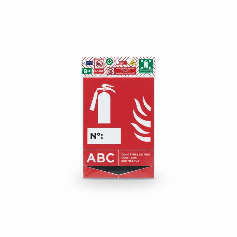 Panneau Extincteur ABC et Kit de Signalétique de Sécurité