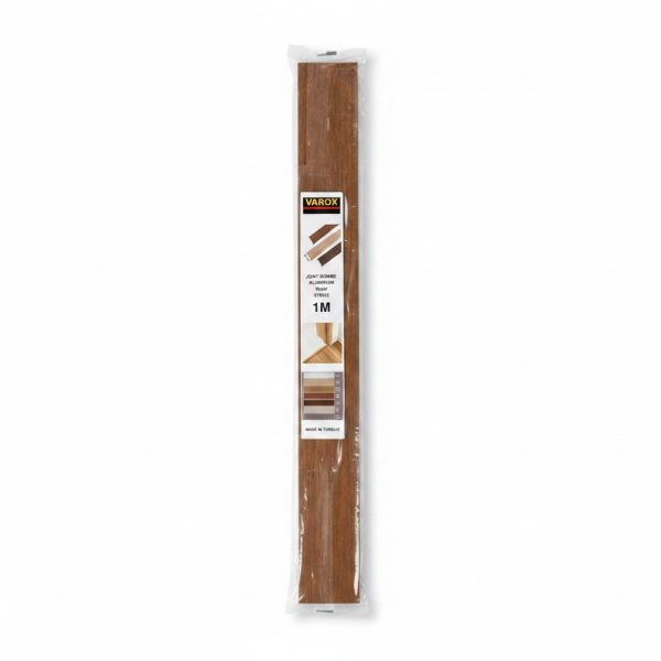 Joint de finition bombé aluminium Noyer 1m Varox