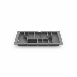 Range-couverts Steely anthracite pour tiroir 90 cm