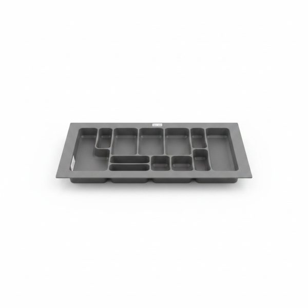 Range-couverts Steely anthracite pour tiroir 90 cm