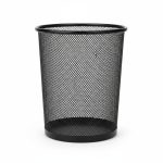 Poubelle Corbeille en Métal Noir pour Salle de Bain