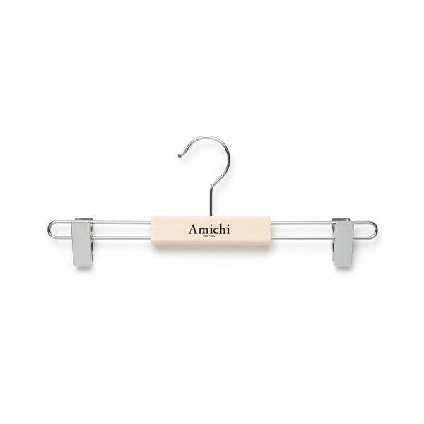 Cintre à pinces réglables Amichi en bois et métal