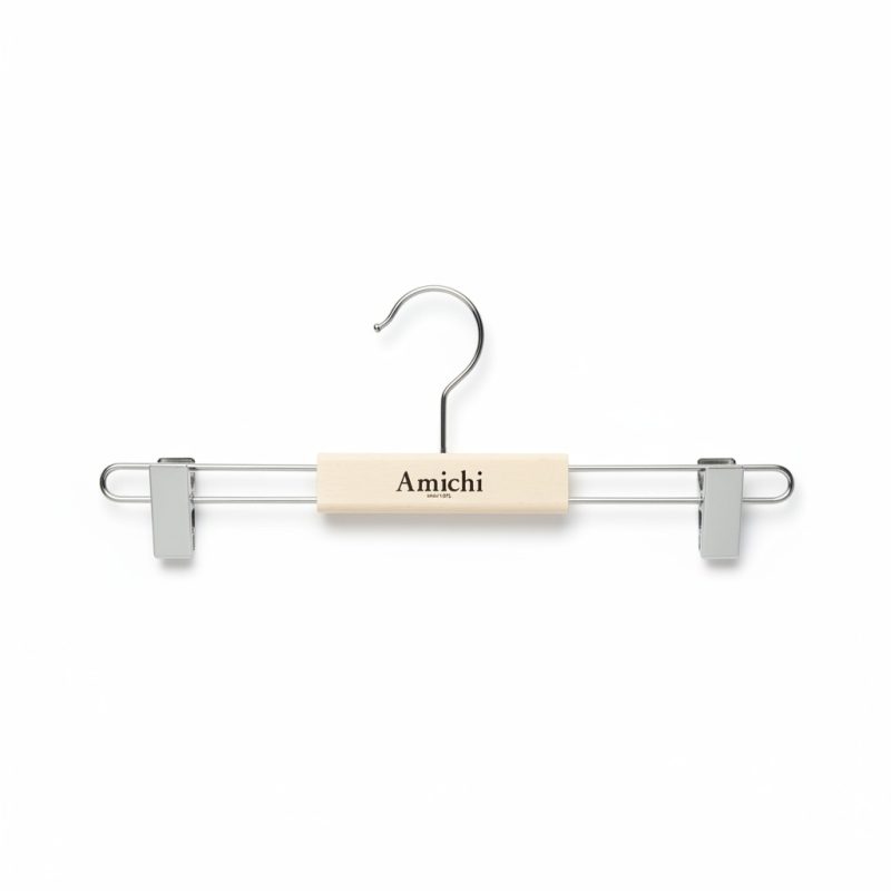 Cintre à pinces réglables Amichi en bois et métal