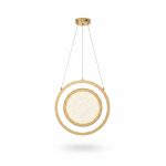 Suspension LED Dorama Dorée 20cm 3000K