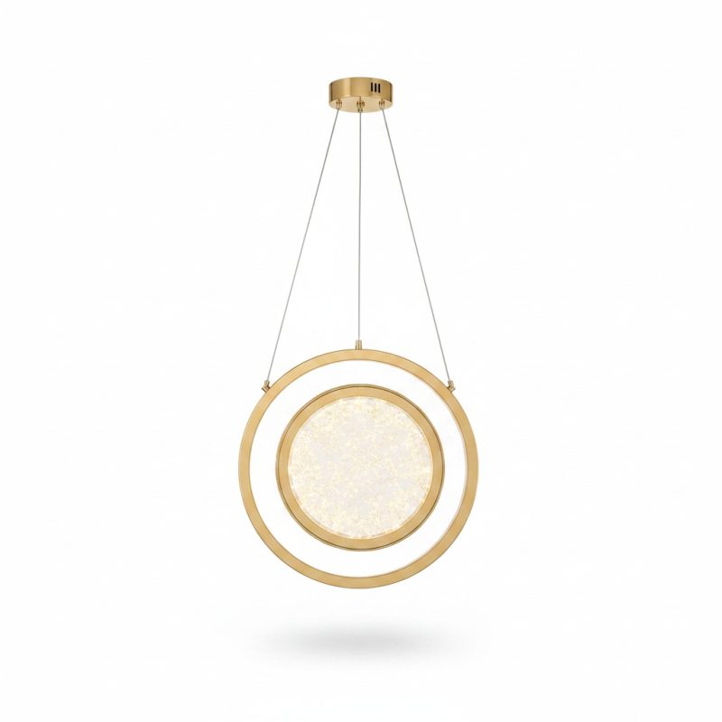 Suspension LED Dorama Dorée 20cm 3000K
