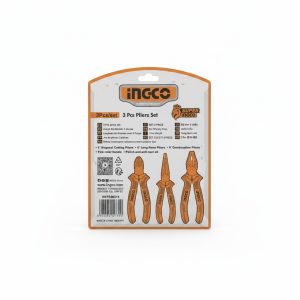 Set de 3 Pinces (Universelle, Bec Long, Coupante) INGCO