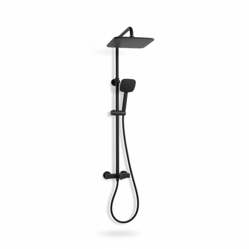 Colonne de douche noir mat avec douchette | Avosten