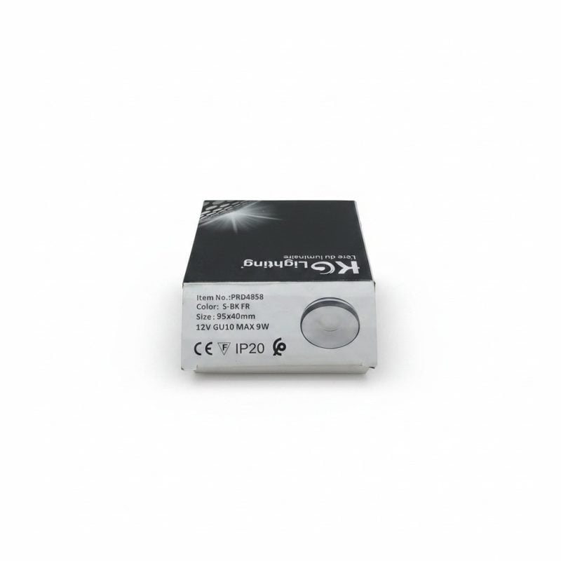 Spot Apparent Rond GU10 Noir 95mm 12V KG Lighting