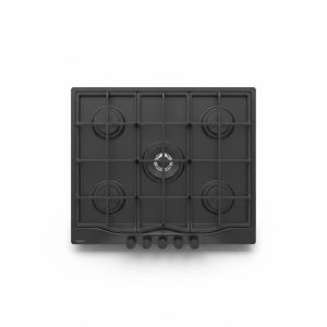 Plaque de cuisson gaz 5 feux Franke FCH 755 4G TC C Noir Mat