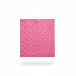 Rideau de douche rose à motifs géométriques pour salle de bain