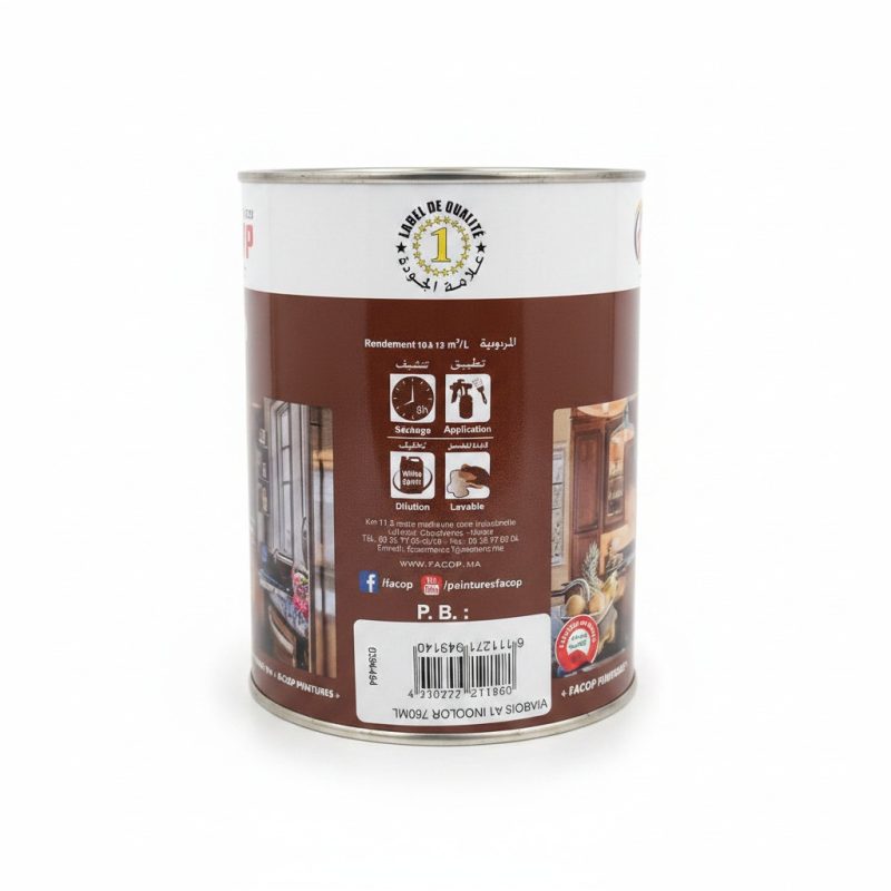 Vernis brillant pour bois Viabois Incolore 750ml FACOP