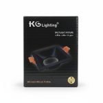 Spot Encastrable Carré Fixe GU5.3 Noir 82mm KG Lighting