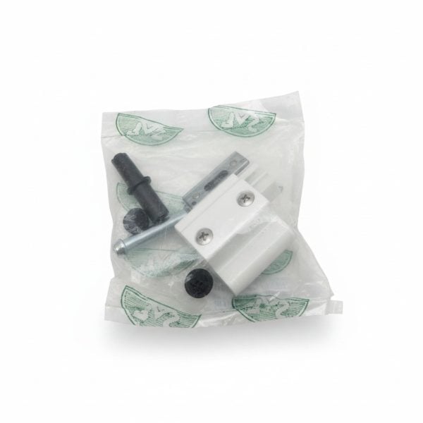 Paumelle de meuble Napida en aluminium blanc avec visserie