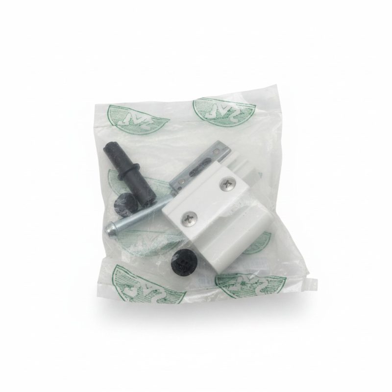 Paumelle de meuble Napida en aluminium blanc avec visserie
