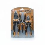 Set de 3 Pinces (Universelle, Bec Long, Coupante) INGCO
