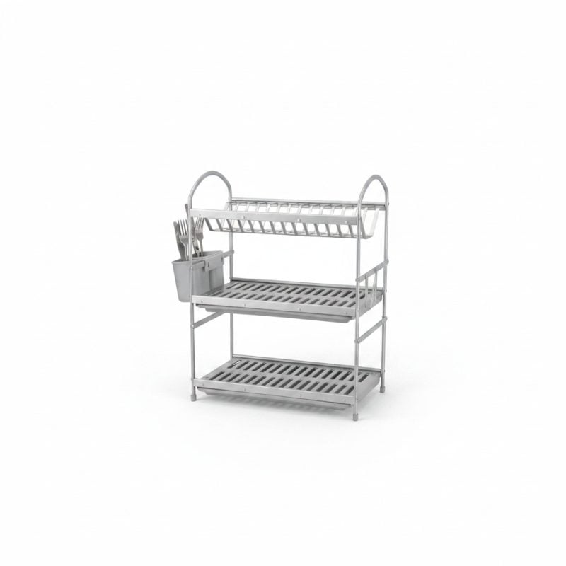 Égouttoir à Vaisselle 3 Niveaux en Aluminium Sakura