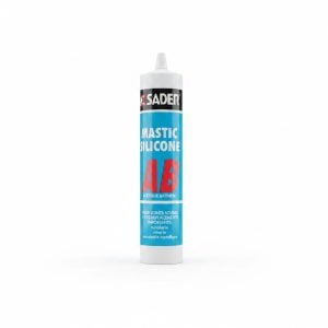 Mastic Silicone Sader AB Gris 310ml pour joints de bâtiment