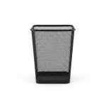 Poubelle Rectangulaire Métal Noir 21x27,5 cm pour Salle Bain