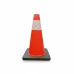 Cône de Signalisation 45 cm avec Base Noire Lestée