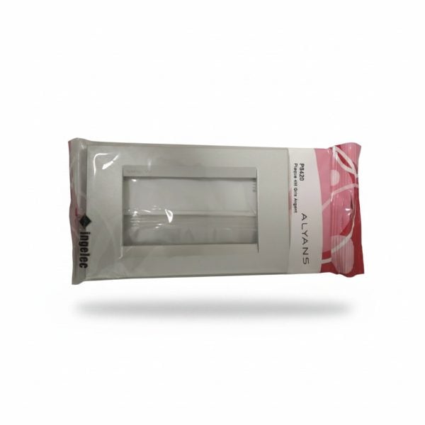 Plaque 4M Gris Argent Alyans Karla par Ingelec - P8420