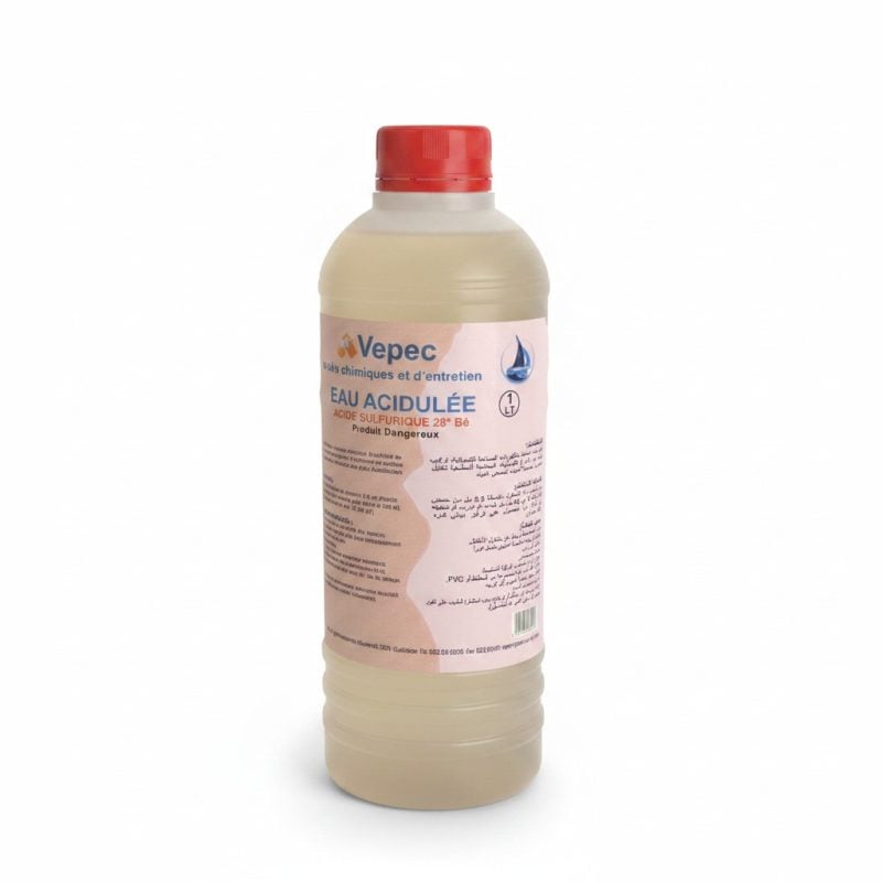 Eau Acidulée Acide Sulfurique 28° Bé 1L Vepec