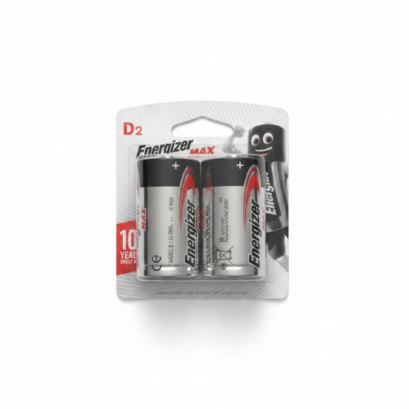 Piles Alcalines D2 Energizer MAX (Lot de 2)