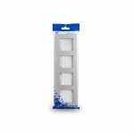 Plaque quadruple S24 Harmonie finition aluminium