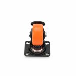 Roue pivotante orange D50 mm avec frein pour meuble