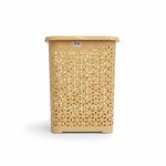 Panier à Linge Taj en Plastique Ajouré Beige