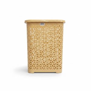 Panier à Linge Taj en Plastique Ajouré Beige