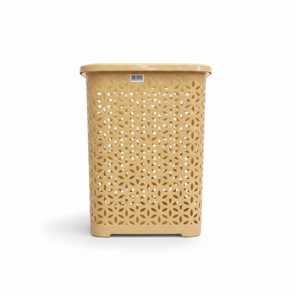 Panier à Linge Taj en Plastique Ajouré Beige