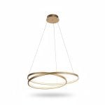 Suspension LED Romane 32W design entrelacé finition or