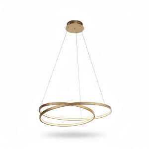 Suspension LED Romane 32W design entrelacé finition or