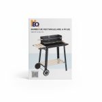 Barbecue à Charbon Rectangulaire sur Roues MEQ 82,3x44,3 cm