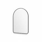 Miroir mural arche 60x80 cm avec cadre noir pour salle de bain