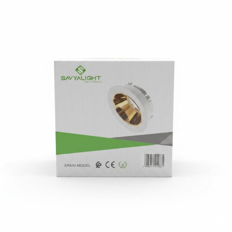 Spot Encastrable Rond GU10 Blanc & Doré Savvyalight LSM905