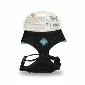 Harnais doux en maille noir S Lisy Pet pour petit chien
