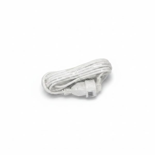 Rallonge Électrique Blanche avec Prise de Terre pour Usage Domestique